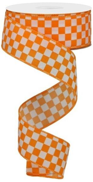 RGA5054KJ 1.5"X50YD MINI CHECK = Orange/White