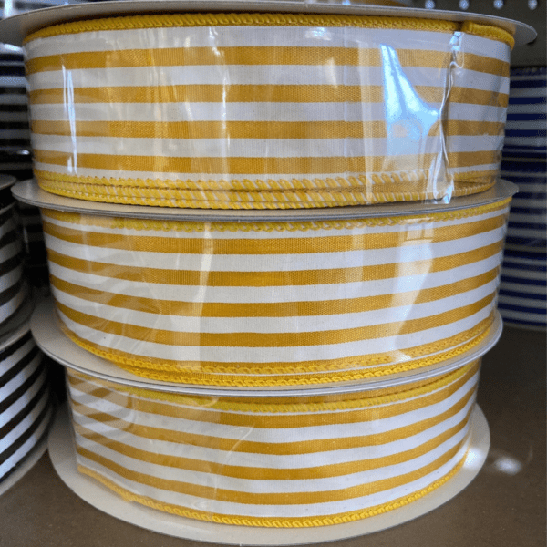 Q501809-595 Cabana Stripe Yellow White 1.5x50yd