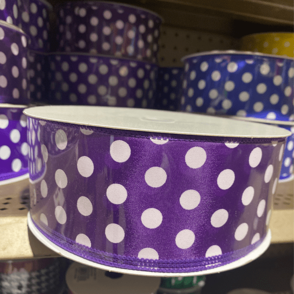 983240-11C Purple With White Polka Dot 2.5”x50yd