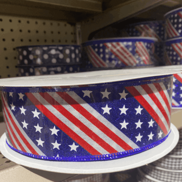 841-40-106 American Flag W/ Shimmer 2.5”x50yd