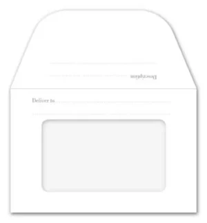 EC0521 56 WHITE Window Envelope w/ Delivery To -  No Eyelet 500/Box