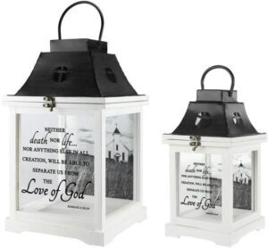 Lantern Romans 8 White Set of 2 - AW9708