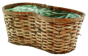 Peanut Basket x 6" Pots Brown Stain - 179
