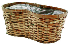 Peanut Basket for 8" Pots w/ Liner Brown - 178