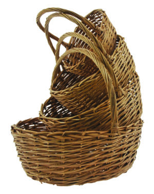 1175L S/4 OVAL HNY WLLW BSKT W/HDL&LNR