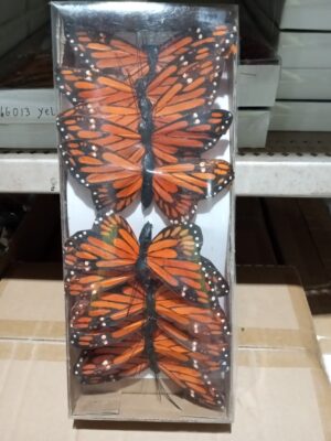dp1029 Lg. butterfly on wire box/orange