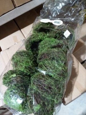 b0833-m 12 count bag small moss covered bird nest