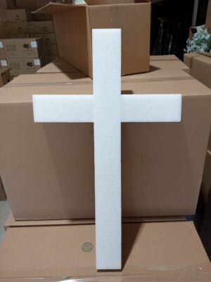 cb36w/6 36" white styrofoam Cross