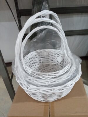 9002w 3pk white nesting basket round
