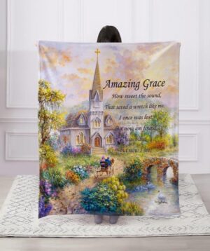Amazing Grace Fleece Blanket 50" x 60" DBF5400