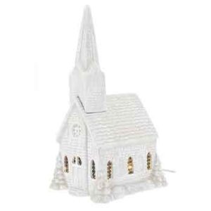 Church Ceramic w/Light and Music Box 11.25" T1010W