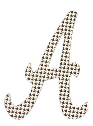 10"H Stylized "A" Houndstooth AB2066