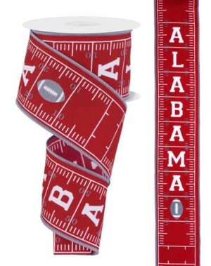 ALABAMA FOOTBALL FIELD Ribbon 2.5"X100FT RGF3105