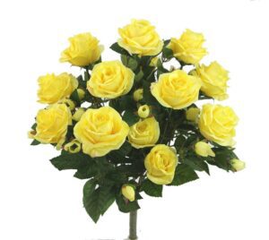 Rose Bush x5 w/15 Flowers - Yellow - GPB7338