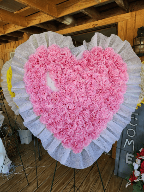 Pre-Made Packed Heart Solid No Design (54” Easel Included)