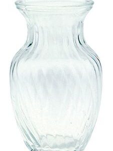 Swirl Vase Clear 8" - G058C