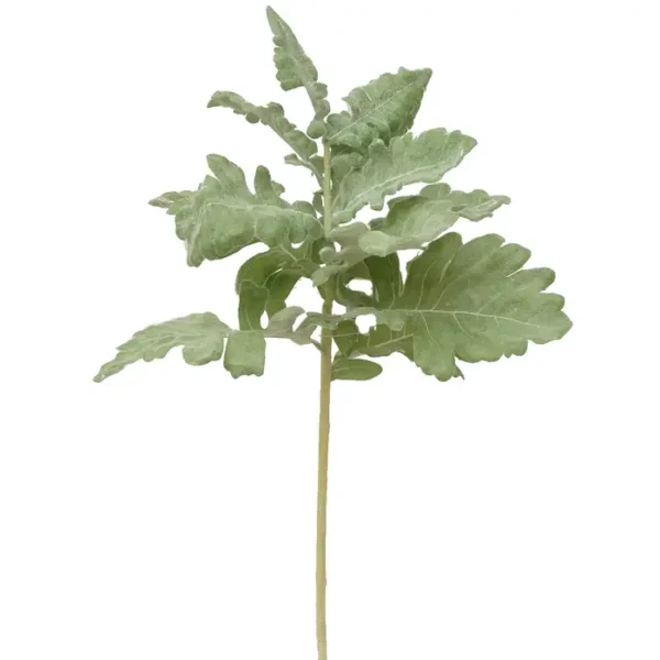102517FRO Flocked Dusty Miller Stem 17”