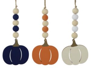 Wood Bead Pumpkin Ornament - HA903952