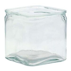 G150 - 6"x6" Cube Vase Clear w/Lip 6/cs
