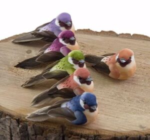 Birds Assorted x6 w/ Wire 12/bx - 830017