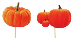 Pumpkin Wood Pick Orange x12 - 332396ORG
