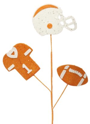 Football Jersey Helmet Pick - Orange/White