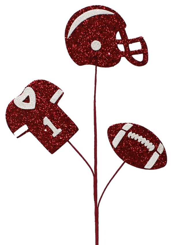 Football/Jersey/Helmet Pick Crimson/White Glitter - MZ186145