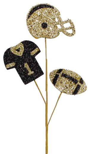 Football Jersey Helmet Pick - Black/Gold