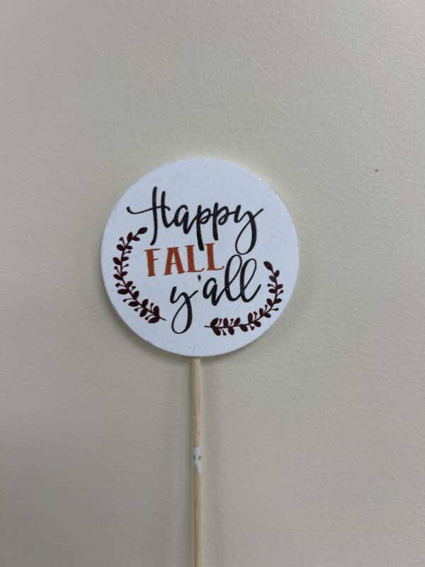 Happy Fall Y'all Wood Puck x12 - 332647PAI