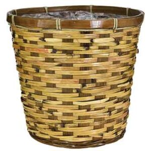 8" Pot Cover with Liner Honey Brown - G90PB