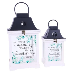Lantern Loving Memory White Set of 2 - AW9900