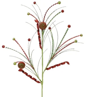 Christmas Berry/Swirl Spray Green/Red - XP367372