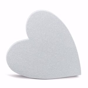 24" Solid Heart Styrofoam White - H242W/12