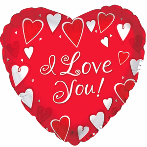 I Love You Classic Hearts x5 17" - 214669C