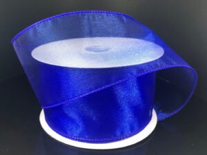 Sheer Wired Ribbon Royal Blue 40 2.5"x50Y - 903440-25C