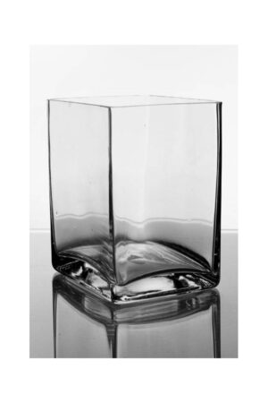 Rectangle Vase 5"x4"x6" Clear x12 - R546