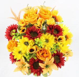 Mixed Bush x36 Dahlia/Sunflower - GPB19439GD/YW/BG